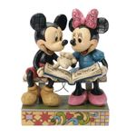 Disney Traditions by Jim Shore 85th Anniversary Mickey and Minnie Mouse Stone Resin Figurine, 6.5”