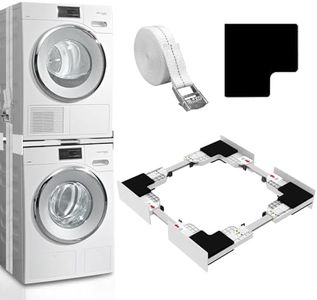 Kiss Core Universal Intermediate Frame for Washing Machines / Dryers with Ratchet Rope White 46-66 cm