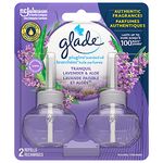 Glade PlugIns Air Freshener Refill, Scented and Essential Oils for Bathroom and Home Fragrance, Tranquil Lavender and Aloe, 2 Count