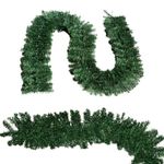 2Packs 9 Feet Christmas Garland, 300 Branches Xmas Plain Green Pine Garland Decoration for Fireplaces Stairs