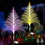 2 Packs Christmas Tree Solar Garden