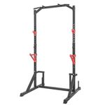 STACOO Squat Rack Cage with Pull Up Bar, Adjustable Power Rack Cage Exercise Squat Stand with Weight Plate Storage Rack Multi-Functional Squat Rack for Home Gym (Black)