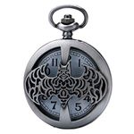 CokinkiDs Batman Pocket Watch for Kids Boys Batman Theme Necklace Pendant Fob Watches Xmas Gift