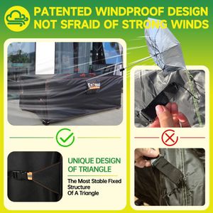 Enzeno Waterproof Garden Furniture Cover – 420D Heavy Duty Oxford, 180x120x74cm