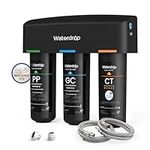 Waterdrop TSA Under Sink Water Filter System, 3-Stage High Capacity Water Filtration System, NSF/ANSI 42 Certified,Reduce PFAS, PFOA/PFOS, Reduce Lead, Chlorine, Bad Taste