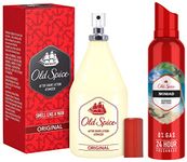 Old Spice After Shave Lotion - 150 ml (Atomizer Original) & Nomad No Gas Deodorant Body Spray Perfume For Men, 140ml