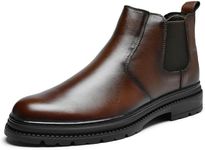 OKKO Mens Chelsea Dress Boots Classic Fashion Casual Leather Slip On Ankle Boot for Men
