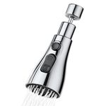 YOXITIXOY Kitchen Faucet Aerator Splash Proof Spout.3 Function Kitchen Tap Spray Head Attachment.360° Swivel Tap Extender for Kitchen Sink,Tap Accessories（DLSx360