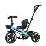 Luusa® Rx500 Kids Tricycle with Parental Control, Seat and seat Belt for Age Group 2+ Years Carrying Capacity Upto 25-KGS Proudly Made in India (Lake Blue)