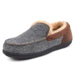 RockDove Men's Hearthfire Memory Foam Moc Slipper, Size 11 UK Men, Charcoal