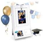 HP Sprocket Photo Booth Machine Instant Color Photo Printer, 10.1" (25.6 cm) Touchscreen, Ring Light, Custom Frames, 3x4 (7.6x10.1 cm) Photobooth Zink Paper, Share via QR Code,Mobile Notify App,White