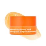 The Face Shop Vitamin C Lip Sleeping Mask, for Glossy, Hydrated & Moisturized Lips, Works as Lip Balm in AM & Lip Mask PM use, Korean Skin Care (14g)