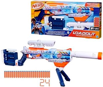 Nerf Loadout Arctic Zerostriker Blaster with Scope, Stock, Barrel & Bipod Attachments, Toy Dart Blaster, 24 Official N1 Foam Darts, Combat Role Play for Kids, Perfect Christmas Toys for Boys & Girls