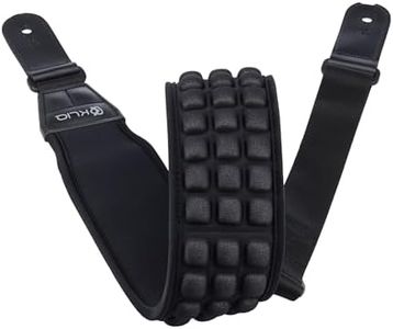 KLIQ AirCell Guitar Strap for Bass & Electric Guitar with 3" Wide Neoprene Pad and Adjustable Length from 46" to 56" (Regular), Black