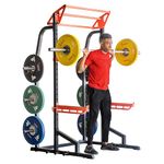 Sunny Health & Fitness Power Zone Half Rack Heavy Duty Performance Power Cage with 455 kg (1000 lb) Weight Capacity – SF-XF9933