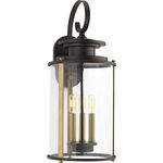 Progress Lighting P560038-020 Squire Antique Bronze Three-Light Large Wall Lantern