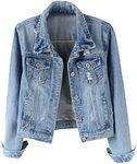 Kedera Womens Denim Jackets Distres