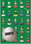 Subbuteo 2 gift wrap sheet and 2 tag wrapping paper pack