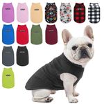 BEAUTYZOO Dog Fleece Vest Sweater Winter Jacket for Large Dogs with D-Ring Leash Cold Weather Coat Hoodie for L Dogs Boy or Girls