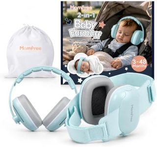 Momfree 2-in-1 Baby Ear Muffs Noise Protection Blue - 25dB Sound Reduction