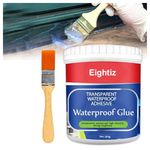 Eightiz (pack of 1) Crack Seal Glue 300gm with Brush Transparent Waterproof Glue for Roof Leakage Crack Seal Agent Roof Water Leakage Solution Glue Transparent Waterproofing for Pipe Wall Tiles