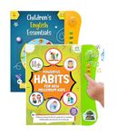 Kiddale Pack of 2 Musical Interactive Children Sound Books: Powerful Habits & English Essentials|Gift for 3+ Yrs Baby|E Learning Book|Smart Intelligent Activity Books|Rhymes|Talking Book