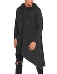 COOFANDY Mens Casual Hooded Poncho 
