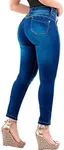 LT.ROSE AS3B01 Butt Lifting Colombian Pants Up Jeans Pantalones Colombianos Levanta Cola de Mujer Deep Blue 9