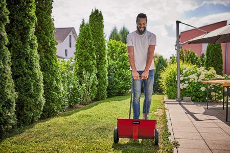 Einhell Lawn and Garden Spreader 12L – Adjustable 45cm Seed & Fertiliser