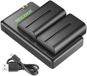 NEEWER NP-F550 Battery Charger Set Compatible with Sony NP-F970 F750 F770 F960 F550 F530 F330 F570 CCD-SC55 TR516 TR716 TR818 TR910 TR917, NEEWER Led Light/Monitor/Camera Slider (2 Pack, Black)