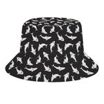 JopaJre Cute Shark in Black Bucket Hat for Women Men Sun Cap Fisherman Hat Packable Beach Caps Travel Outdoor