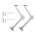 Lift Stay, Soft Close Cabinet Hinges, 2 Packs Heavy Duty Cupboard Door Hinges, Kitchen Support Hinges for Toy Wooden Box, Support Up to 20KG - Opening Angle 75°/90°/110° - Come with Hex Key