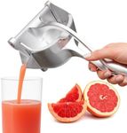 Hand Juicer Squeezer - Aluminum Lemon Squeezer for Effortless Juice Extraction - Manual Hand Press Juicer for Lemon, Orange, Lime, Grapefruit & Pomegranate, Durable Ergonomic Handle, Easy Clean Design
