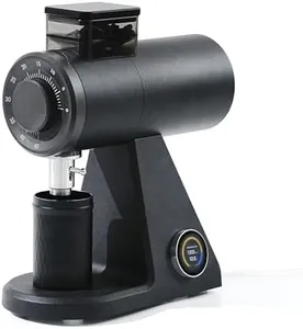 STARSEEKER AK74 Electric Bean Grinder 74mm Titanium Flat Knife Espresso Hand-brewed Coffee Home Commercial adjustable speed Coffee Burr Grinder with timer (74mm Espresso, Black)