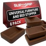 SlipToGrip Bed and Furniture Stopper (6, Brown)