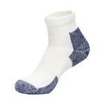 Thorlos Unisex JMX Running Thick Padded Ankle Sock, White, Medium