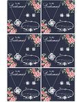 Yinkin 6 Bridesmaid Jewelry Sets Will You Be My Bridesmaid Necklace Earrings Bracelet with Card Bridesmaid Proposal Gift, rhinestones, alloys and stainless steel, Goldstone