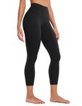 CRZ YOGA Butterluxe High Waisted Capris Workout Leggings for Women 23 Inches - Lounge Leggings Buttery Soft Yoga Pants Black Small