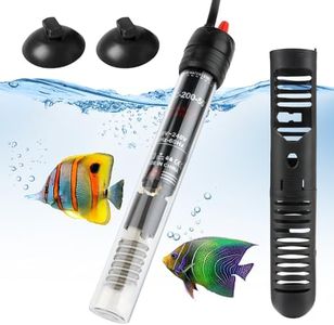 LWMTT Calefacción para acuario, 60 l, 50 W, con indicador de temperatura, 50W Calentador Sumergible,Pecera de Temperatura Ajustable, para Acuarios, Depósitos de Peces, Tortugas Marinas (60L)