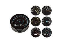 Shudehill Giftware Drinks Coaster Set of 6 - Car Speedometer Rev Counter Dials - Gift for Car Enthusiast/Classic Car Owner