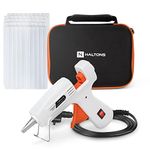 Haltons Hot Glue Gun - 20W Safe Electric Glue Gun with 50 Melt Glue Sticks (150mm x 7mm), Perfect for DIY, Arts, Crafts and Repair, Compatible with Wood, Glass, Metal, Plastic & Fabric