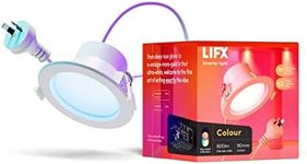 LIFX Colour Downlight, Wi-Fi Smart LED Downlight, 90mm Cutout, IC-4, ST64 Water Resistant, Dimmable, Compatible with Alexa, Hey Google, HomeKit and Siri (AU/NZ)