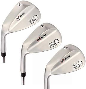 Ram Golf Pro Spin 3 Wedge Set - 52° Gap, 56° Sand, 60° Lob Wedges - Mens Left Hand