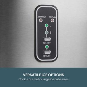 Cooks Professional 14kg Ice Maker – Silver Countertop Machine