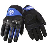 YAMAHA Bike Riding Gloves Leather and Mesh (XL Size, Blue) Y6Aburg1Xl21, Cycling