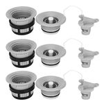 Alomejor 3Pcs Boat Air Valve PVC Air Valve Spiral Air Plug Replacement Kit for Inflatable Boat Kayak with Filter Mesh(Gray)