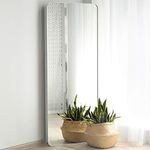 Upland Oaks Large Full Length Body Mirror for Floor & Wall in Bedroom - 165 x 54 cm Metal Frame - Big & Tall Long Mirror for Leaning - Full Length Wall Mirror Size (Silver, Slim Lip)