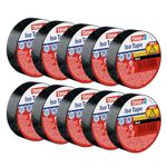 tesa Insulating Tape - Self-adhesive Insulating Tape, Heat-Resistant - for Insulating, Repairing and Bundling - 3x 10 m - Black