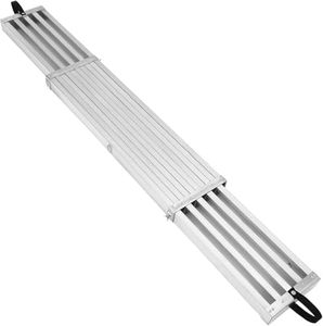 GarveeTech Telescoping Work Plank, Aluminum Plank, Adjustable Work Platform 440LBS Capacity, Extension Scaffolding Plank with Skid-Proof Platform, Scaffold Ladder Accessory (9FT-15FT- Sliver)