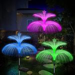 Flexi Madhav Star Solar Flower for Garden Decor Light, Outdoor Lights Waterproof 7 Color Changing Double Jellyfish and Solar Light, LED Solar Lights Outdoor Waterproof, on Lighting for Garden (1)